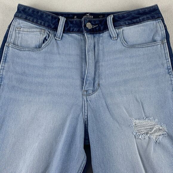 Hollister Jeans Womens 27 Two Tone Distressed High Rise 90s Y2K Denim - Picture 14 of 16